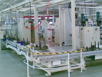 Línea de ensamblaje de caja de cambios automotriz